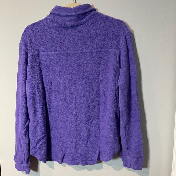 Sundry Amethyst Purple Fleece Button-Up Shacket Shirt - Size XS and S - NWT - Picture 2 of 6
